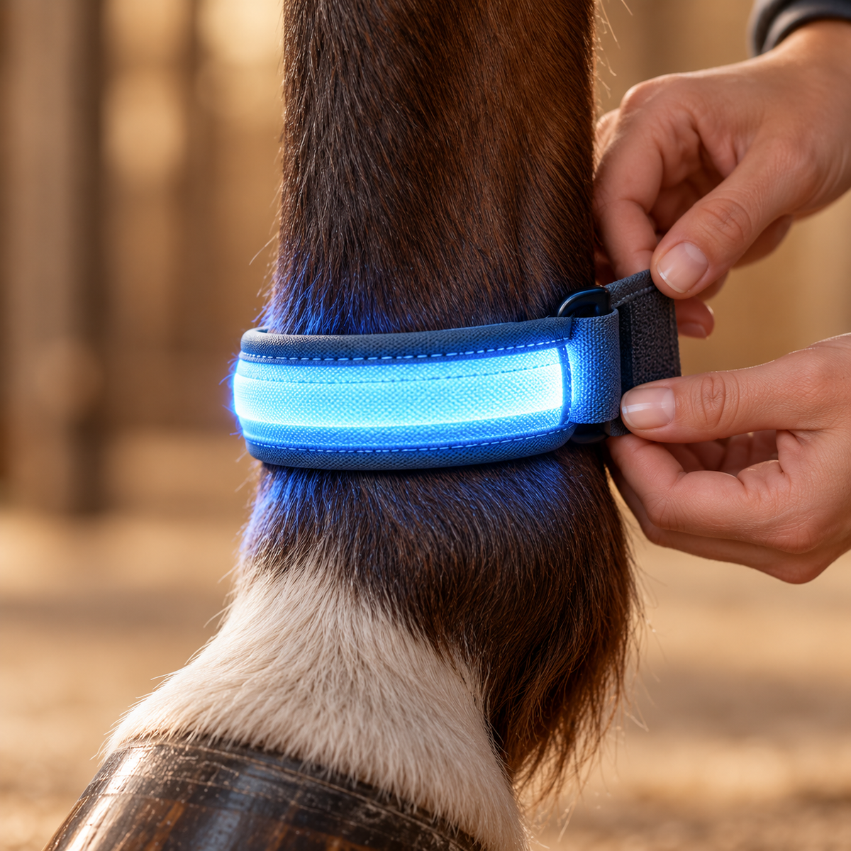 Horse legs with LED bands